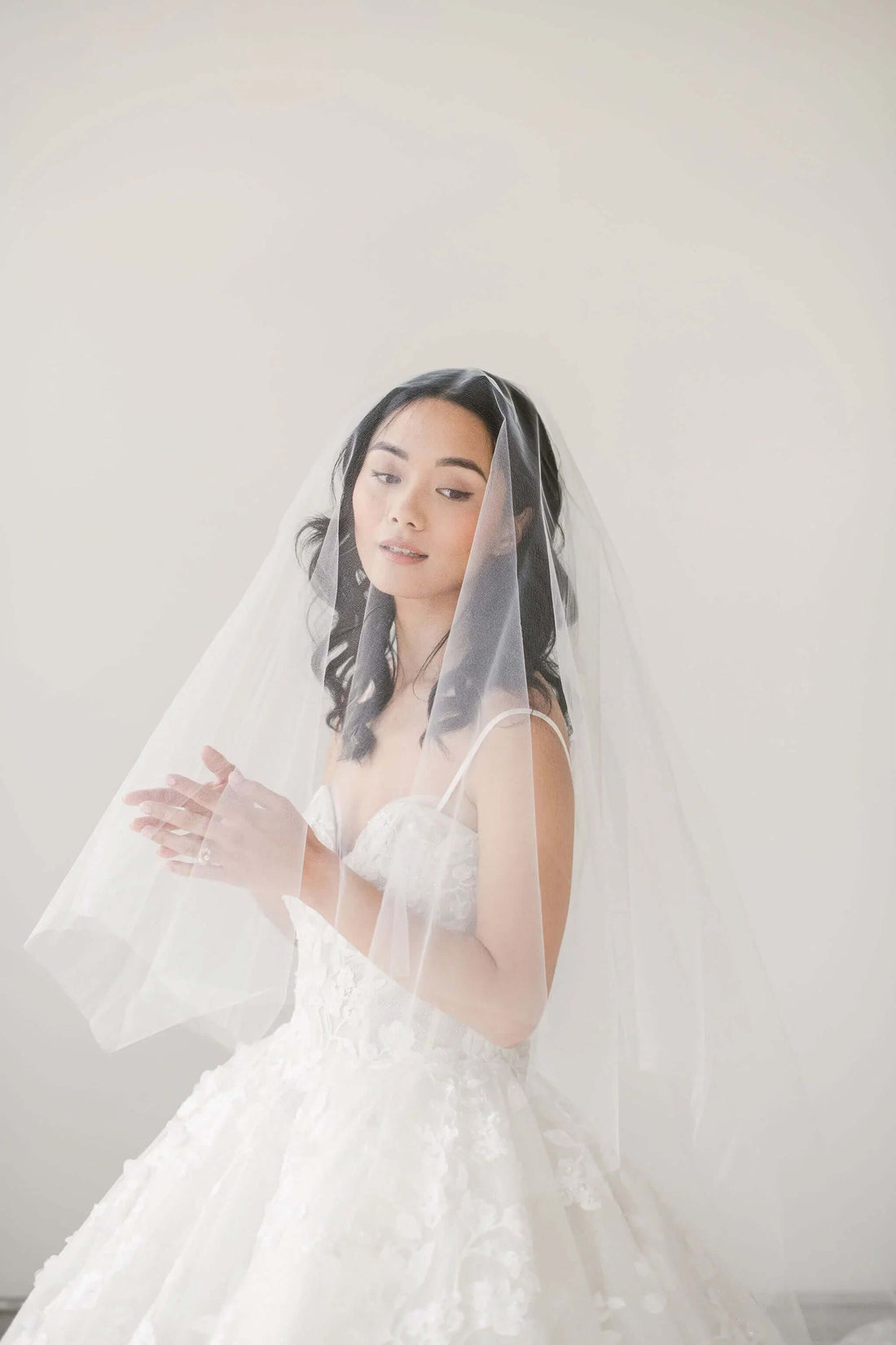 Featured product: Tulle Drop circle bridal veil Tessa Kim