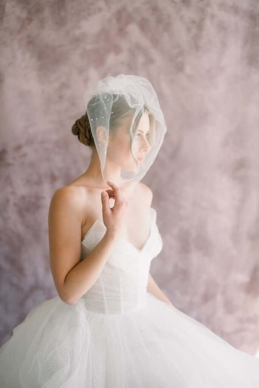 tulle birdcage veil