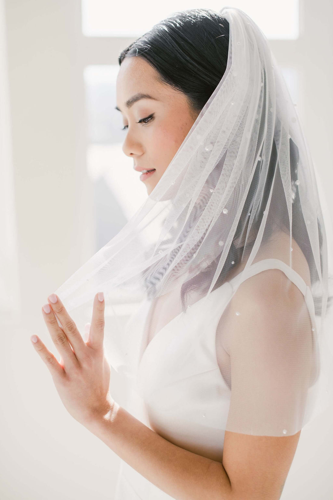 soft tulle and italian tulle wedding veils