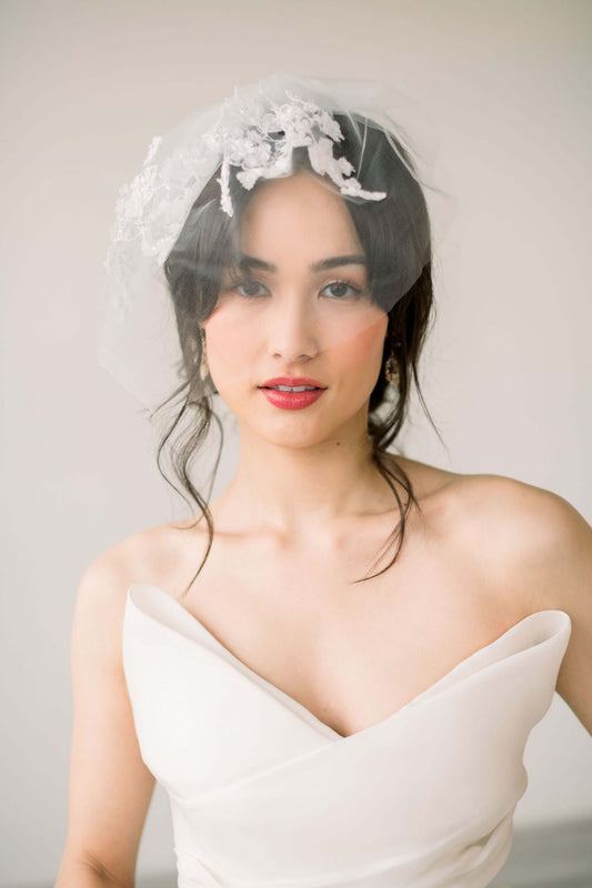 tulle birdcage veil