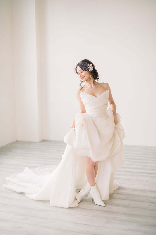 lace birdcage veil