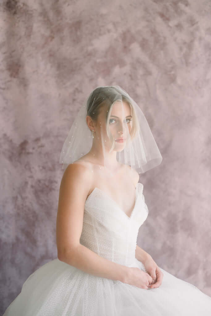 bridal blusher veil