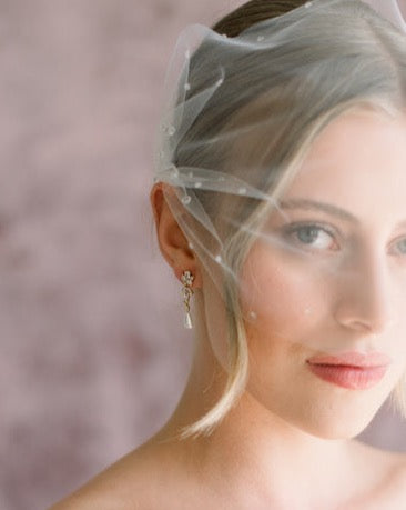 crystal pearl drop earrings wedding