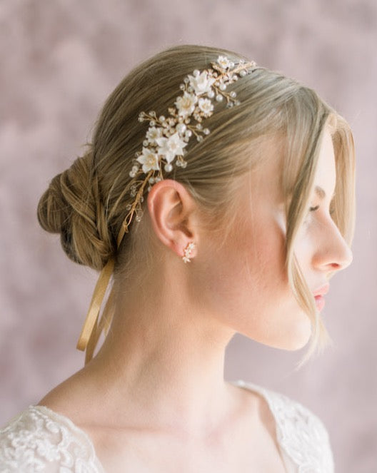 gold crystal wedding earrings