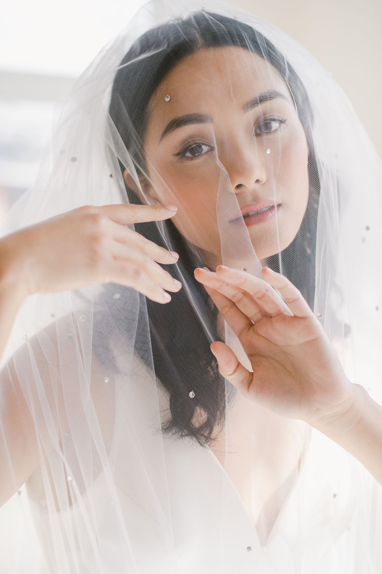 crystal wedding veil