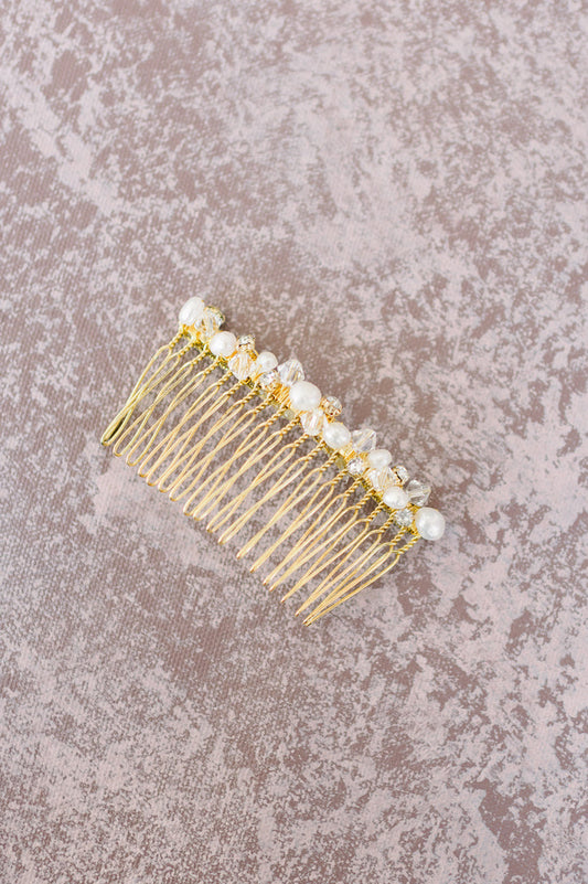 freshwater pearl hair comb