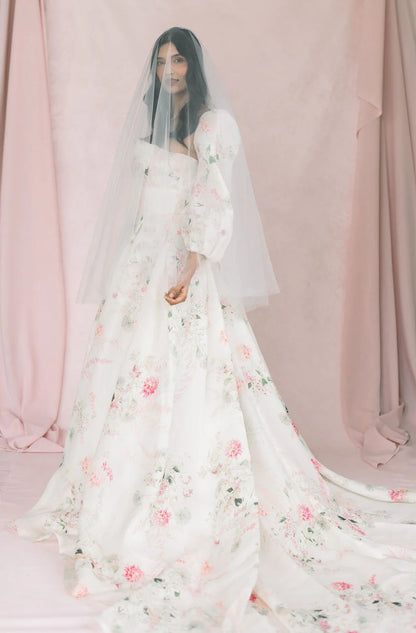Drop veil - Soft tulle wedding veil - Ready to ship
