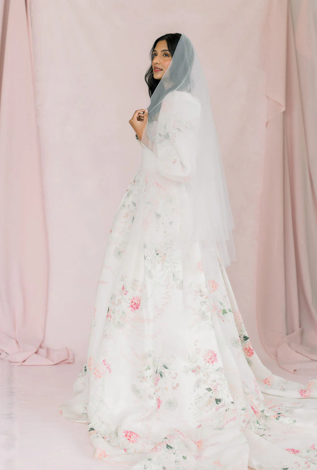 Drop veil - Soft tulle wedding veil - Ready to ship