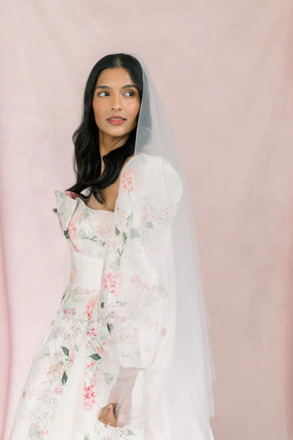 Drop veil - Soft tulle wedding veil - Ready to ship