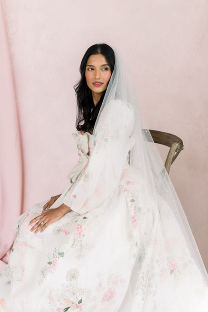 pearl wedding veil