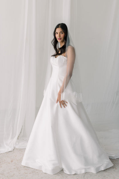 lace drop veil