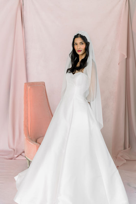 beaded Juliet cap veil