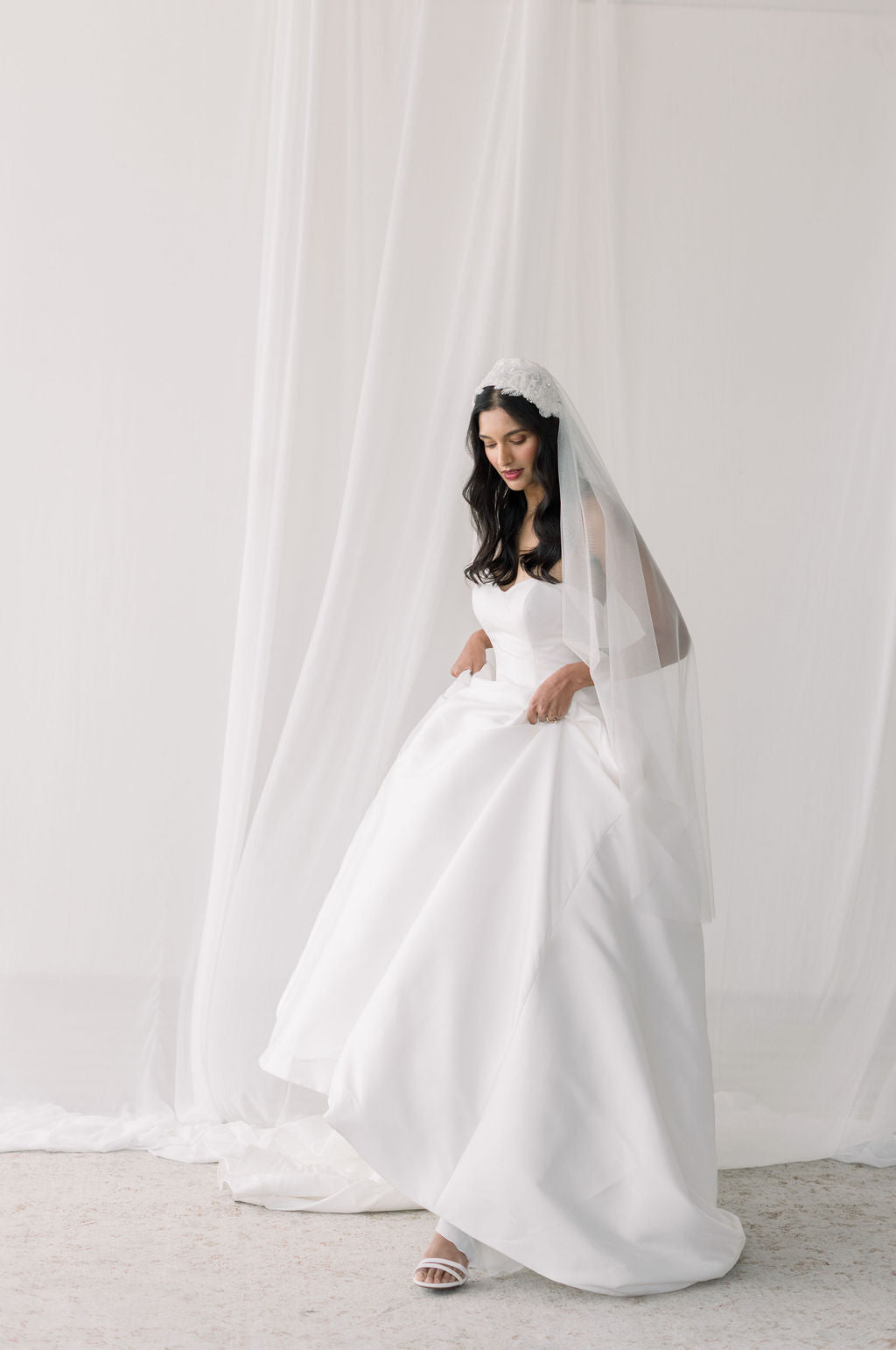wedding Juliet cap veil