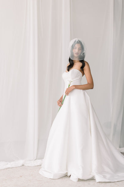 soft birdcage veil