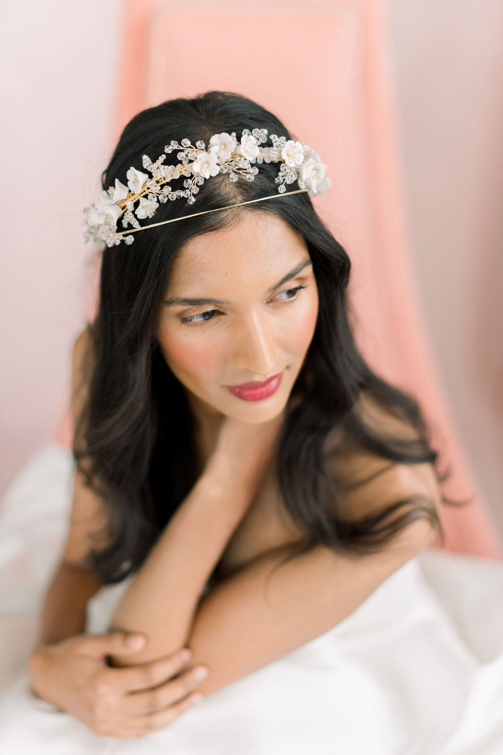 gold floral headpieces