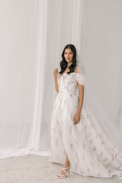 bridal single tier bridal veil