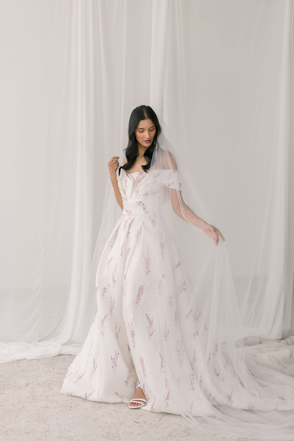 single tier bridal veil