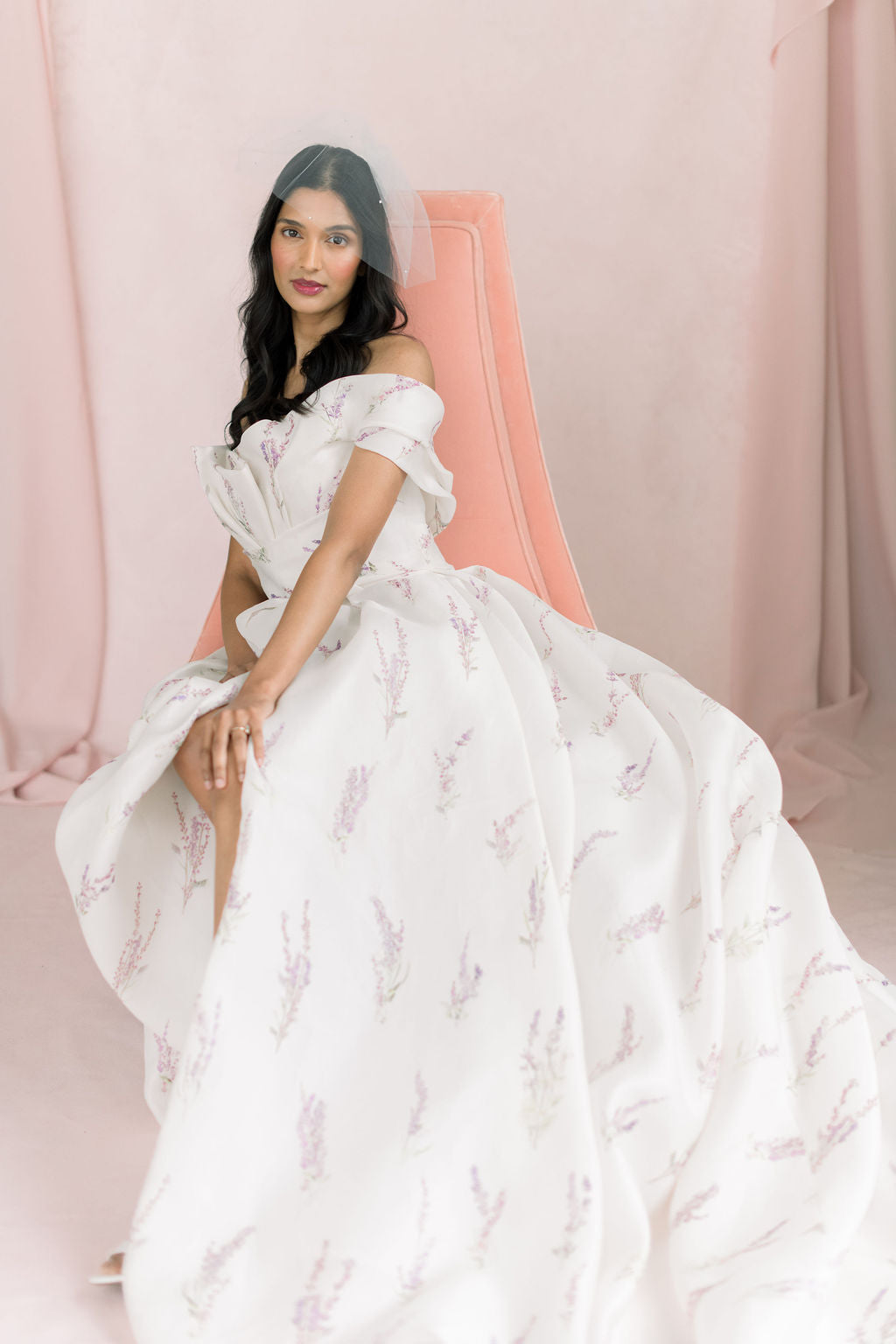 Crystal birdcage veil