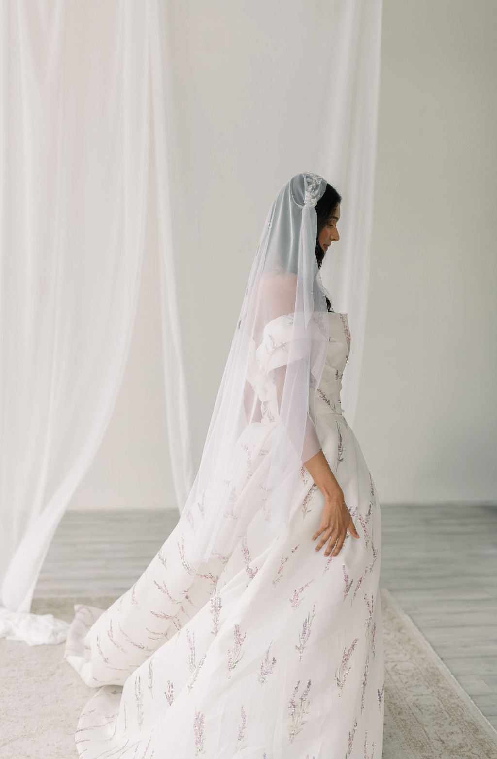 lace Juliet cap veil