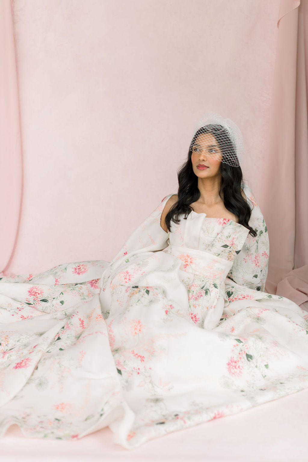 two layer birdcage veil