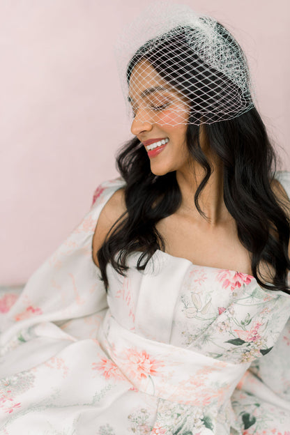 tulle birdcage veil