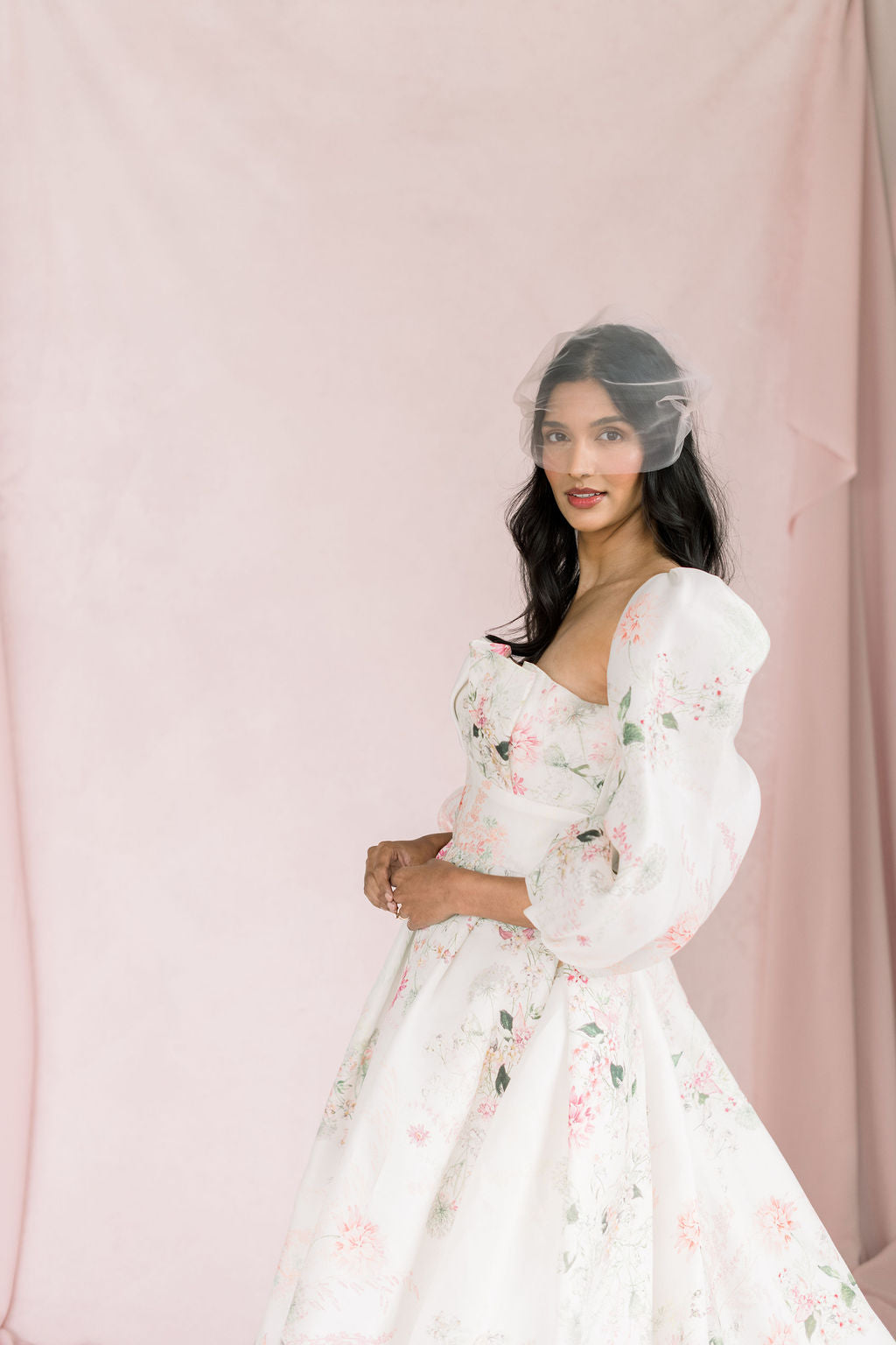bandeau birdcage veil
