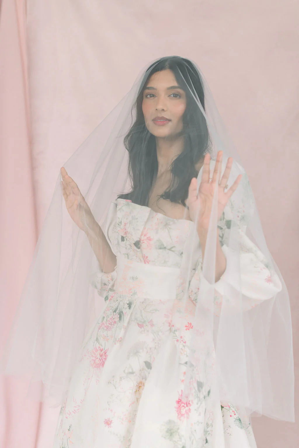 Drop veil - Soft tulle wedding veil - Ready to ship
