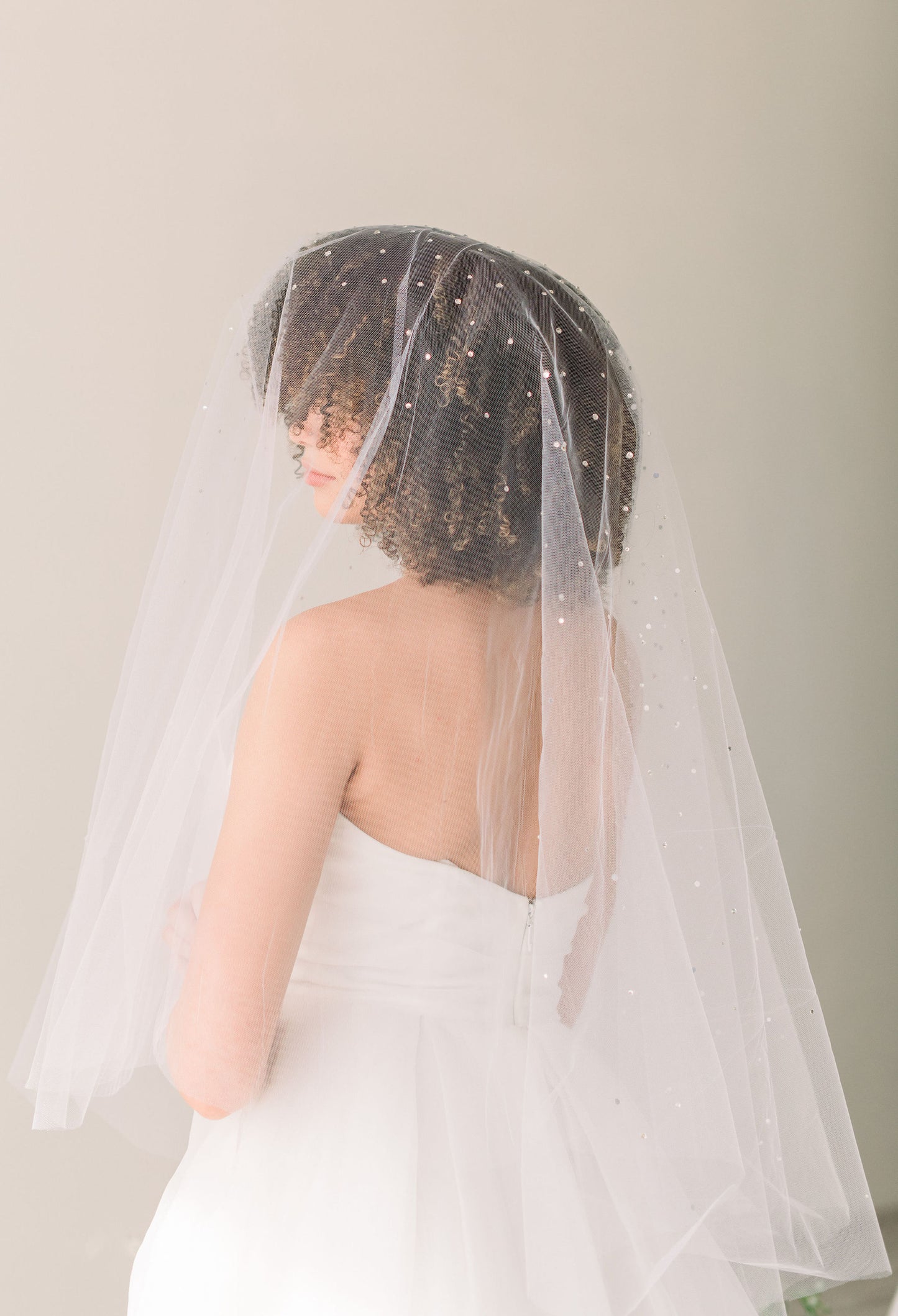 white wedding veil
