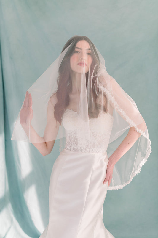 French tulle veil