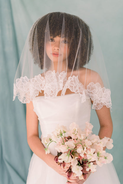 lace drop veil