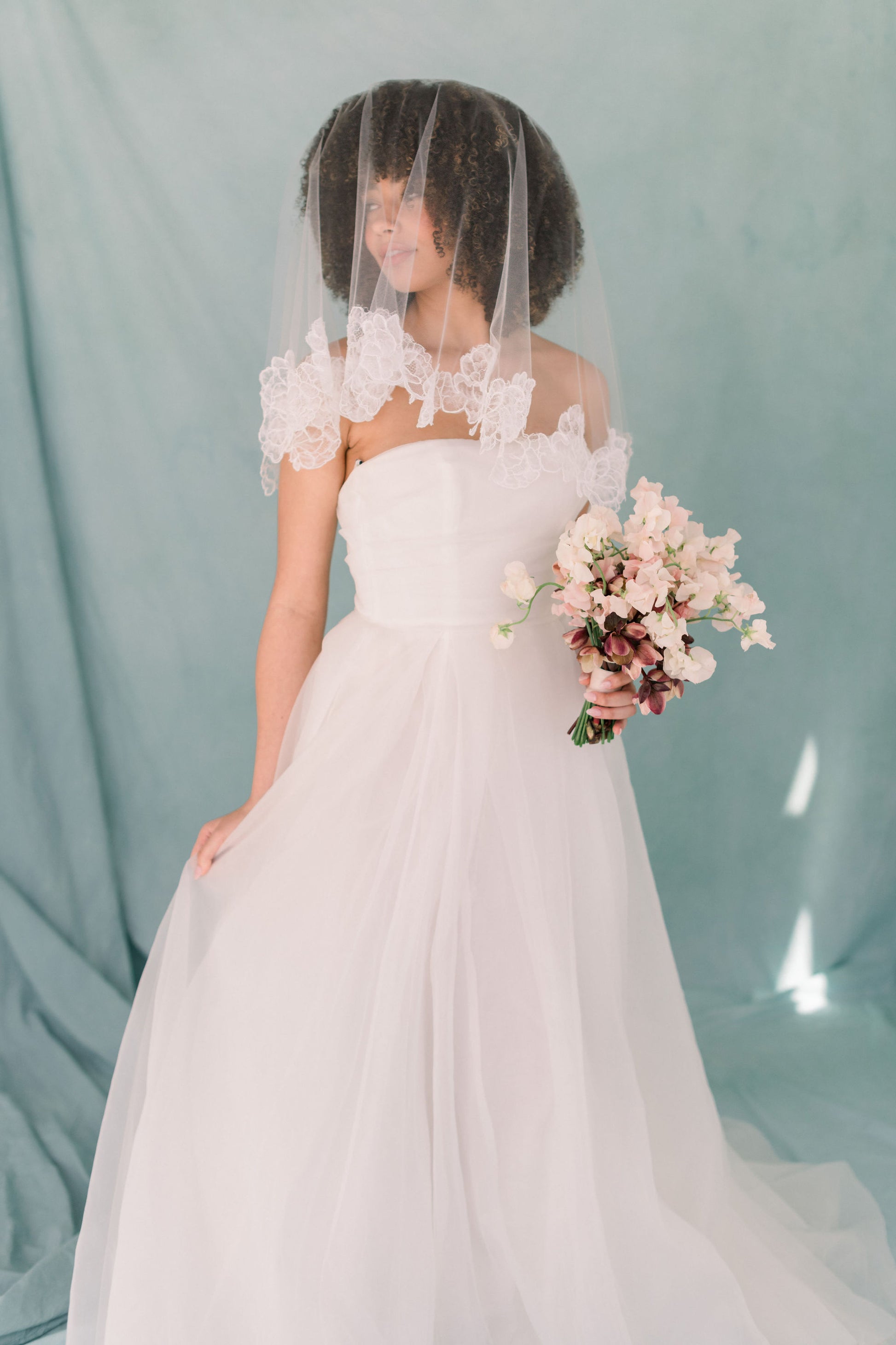 floral wedding veil