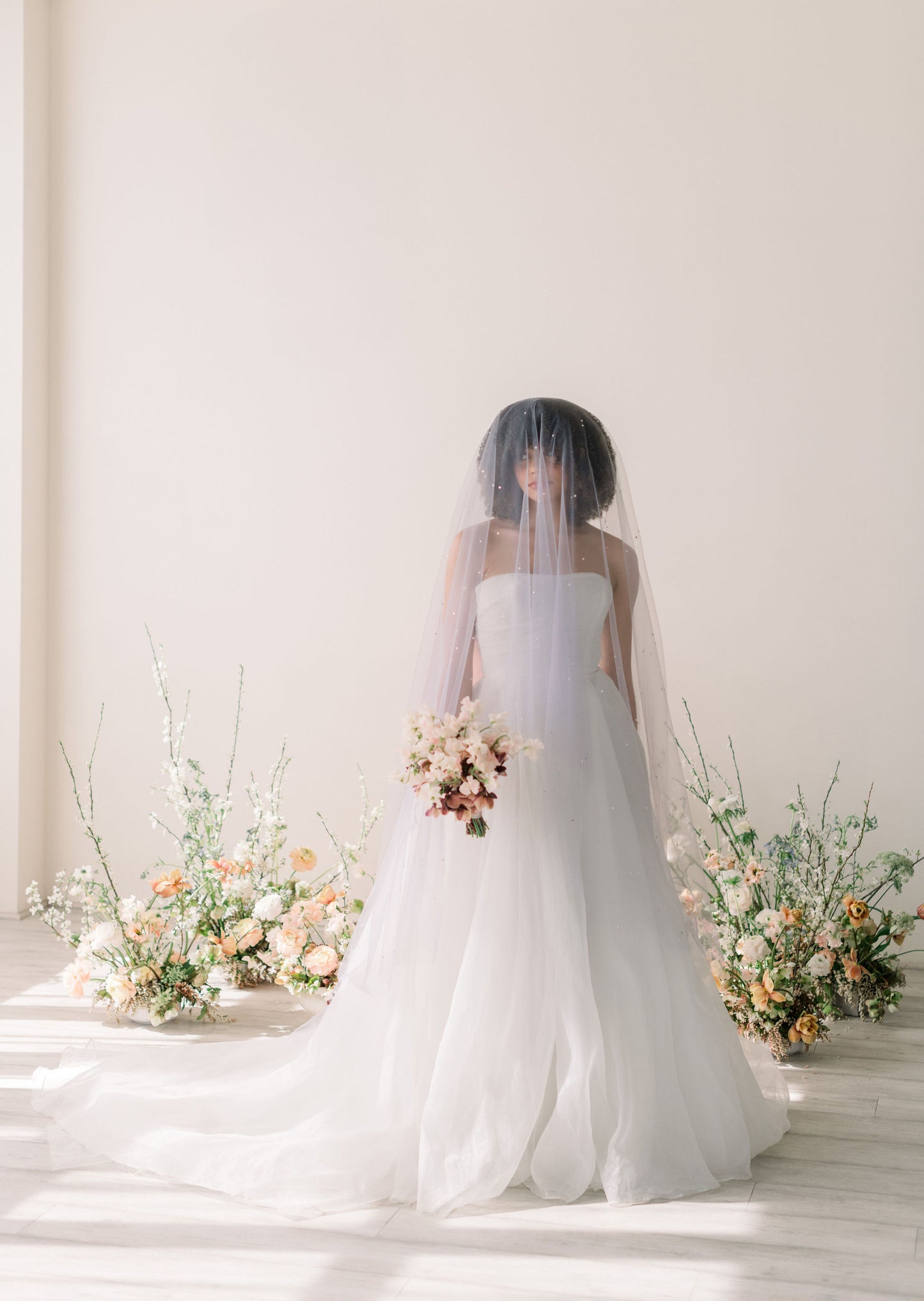 violet bridal veil