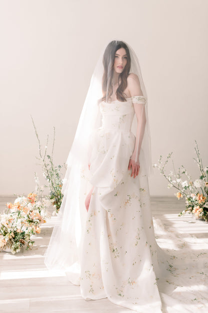 blusher French tulle veil