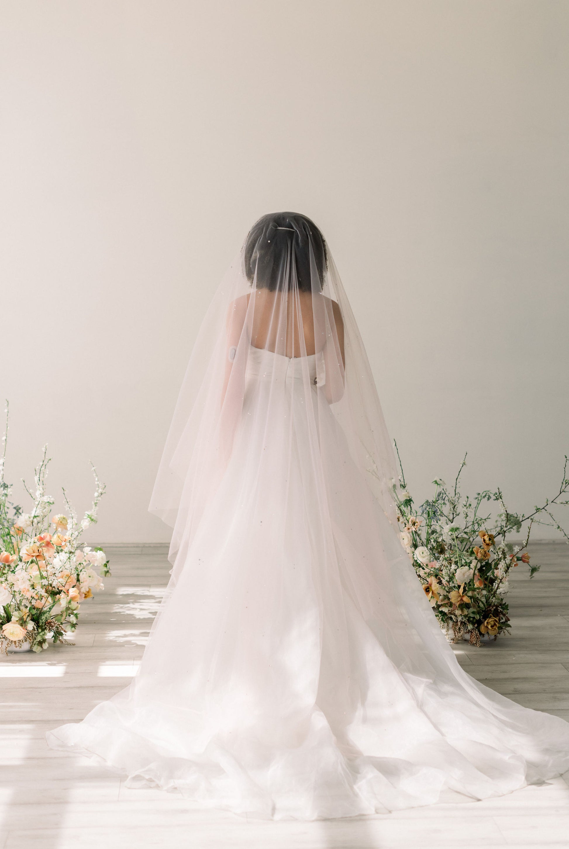 drop wedding veil