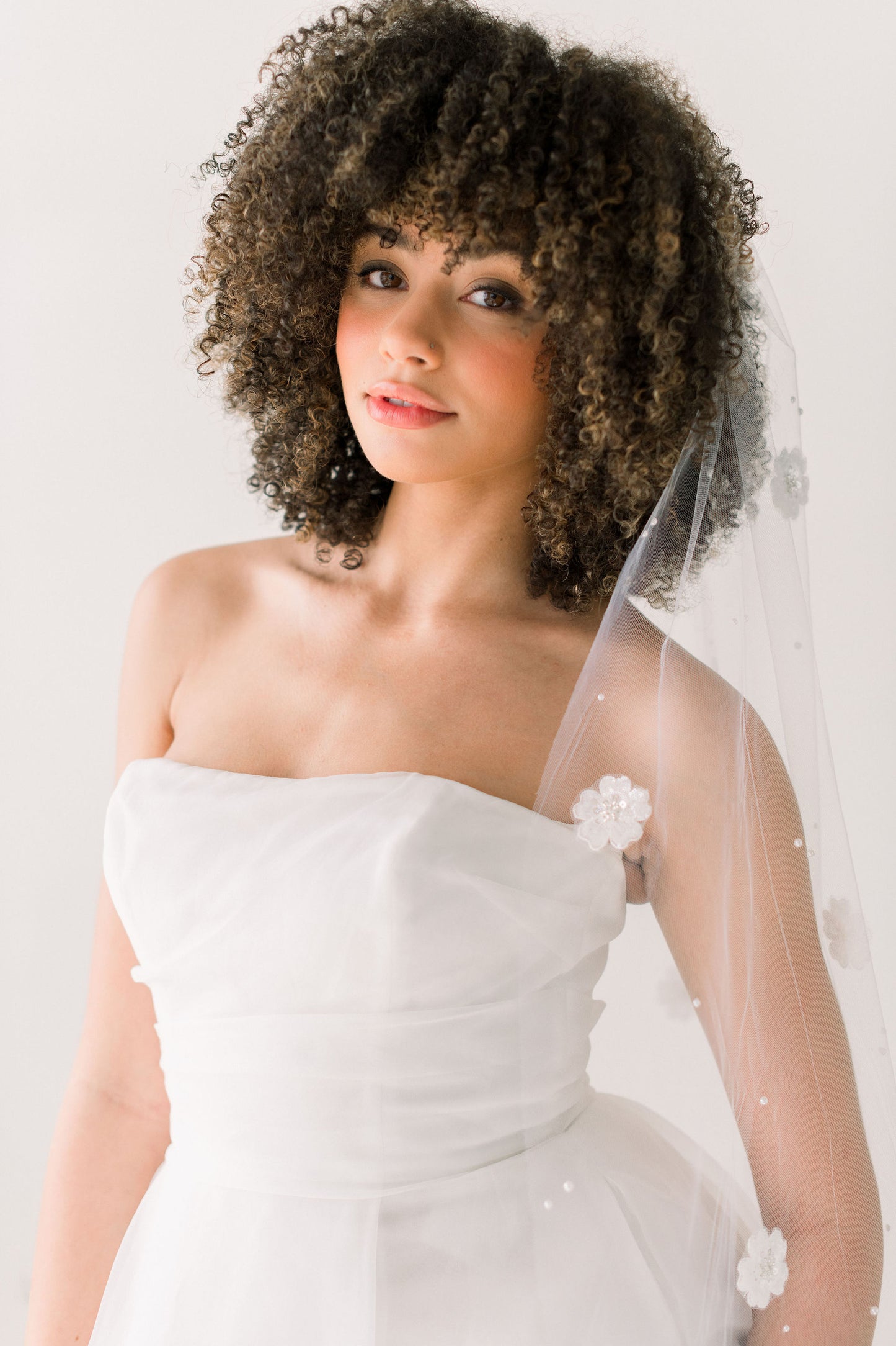 single tier wedding veil