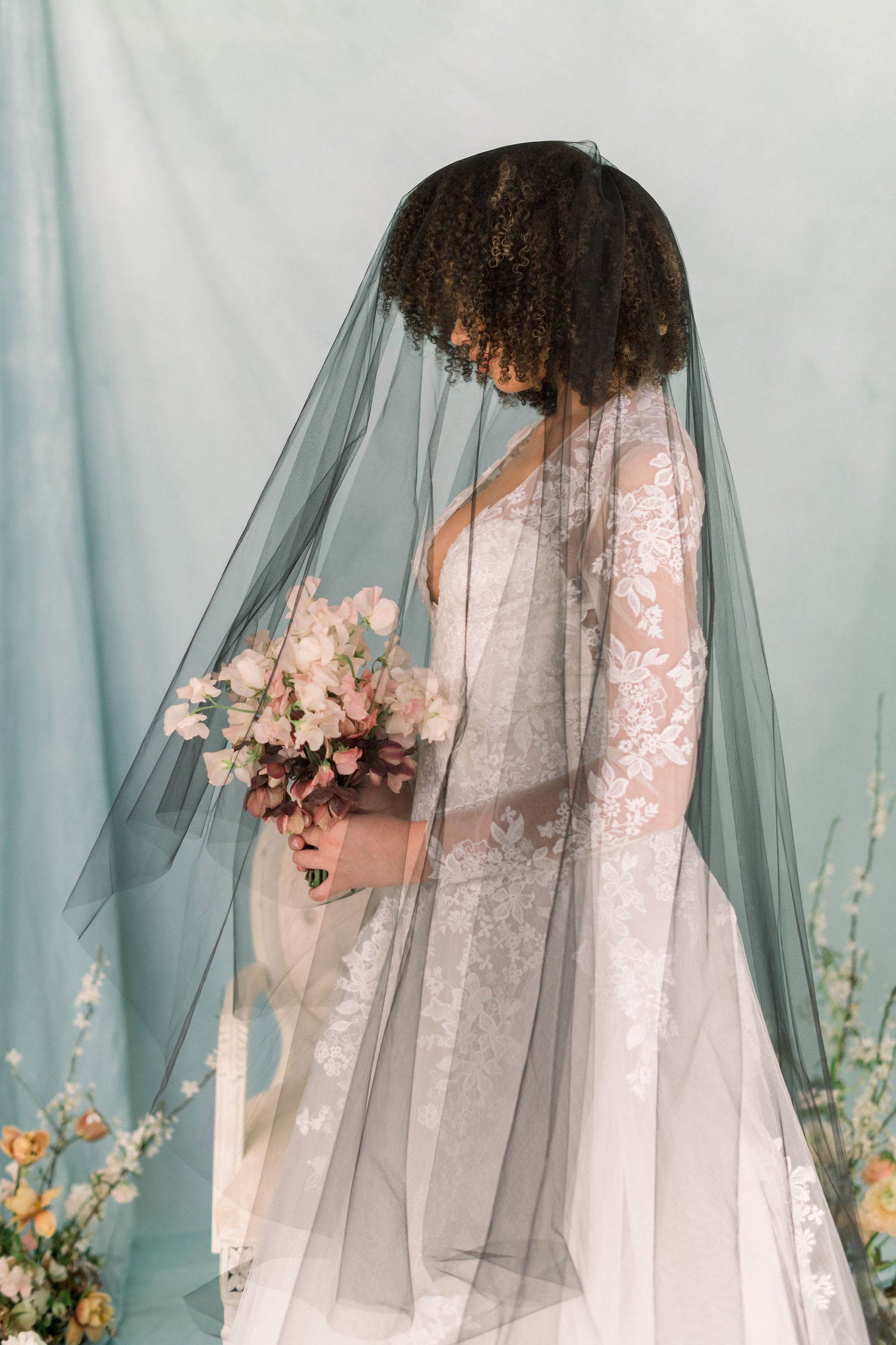 gothic bridal veil