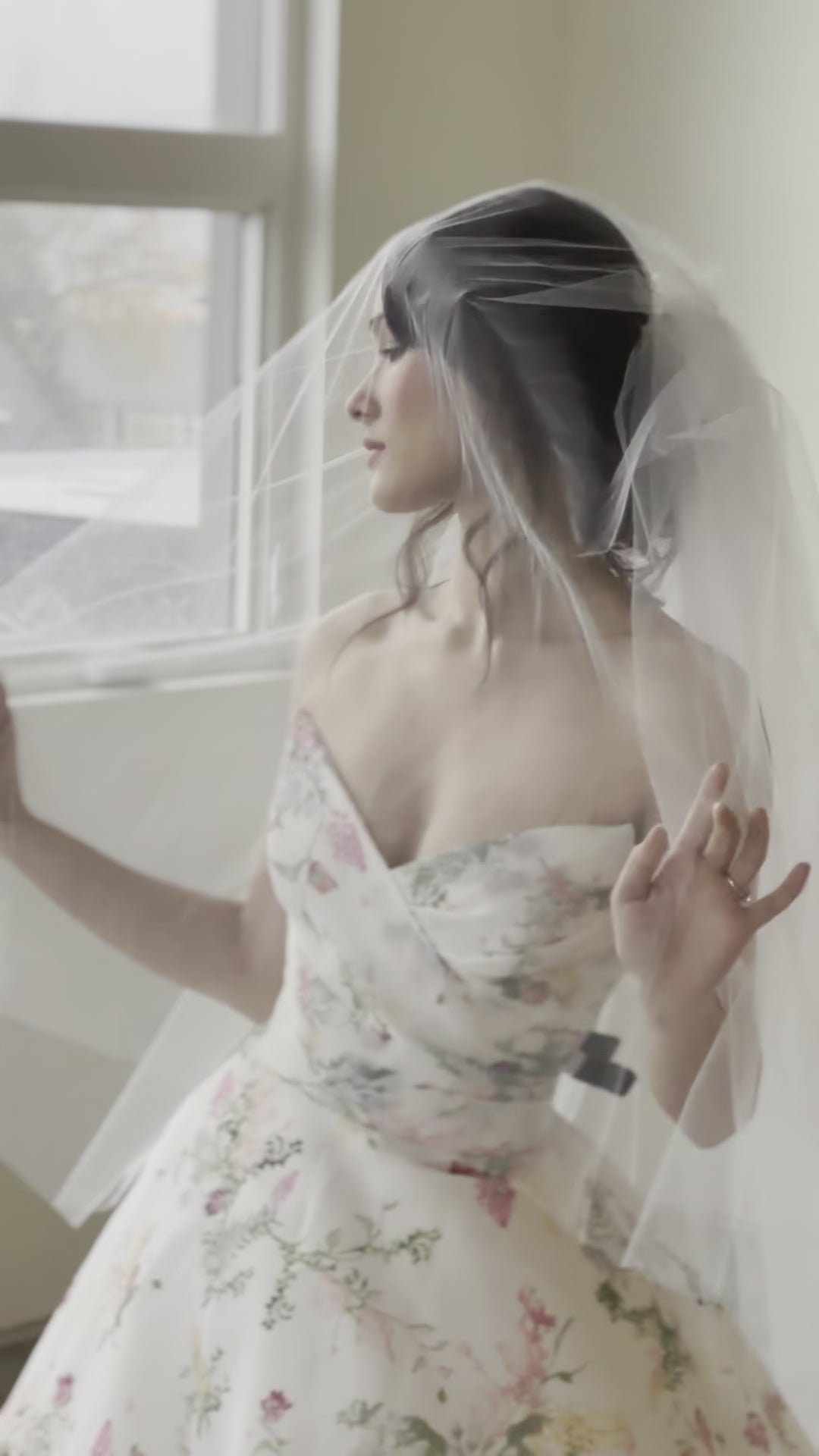 wedding veil with blusher