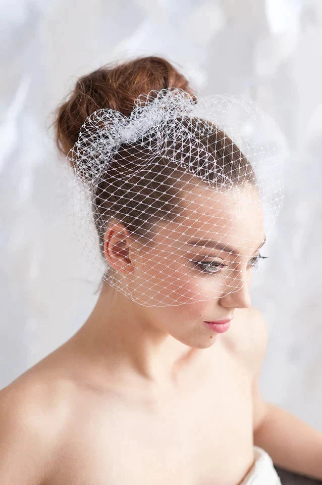 Bridal birdcage veil - multiple lengths colors - ready to ship Tessa Kim