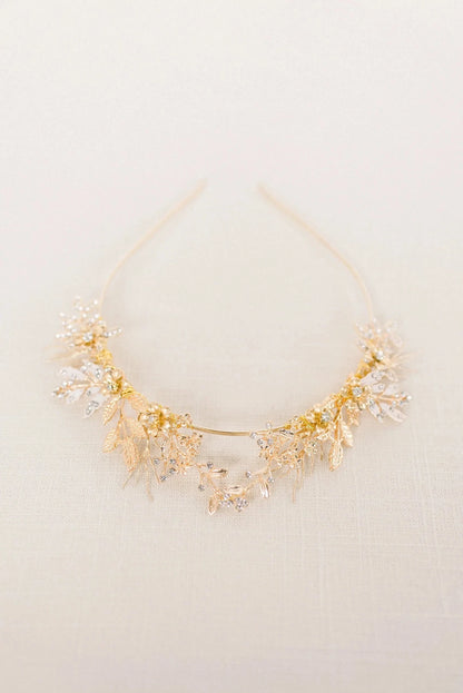 Gold Silver woodland tiara crown - style 4010 Tessa Kim