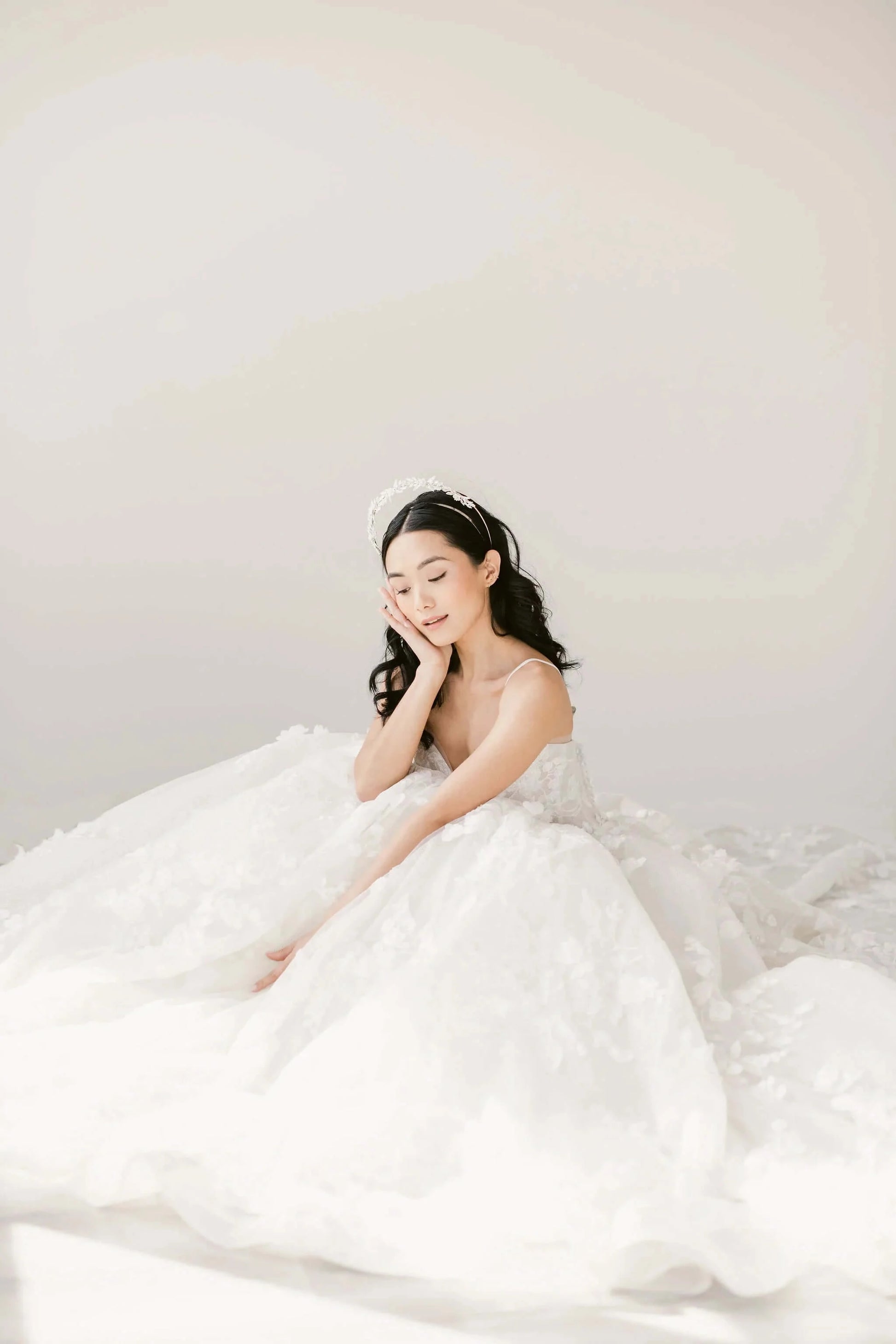 Silver bridal crown - style 9002 - ready to ship Tessa Kim