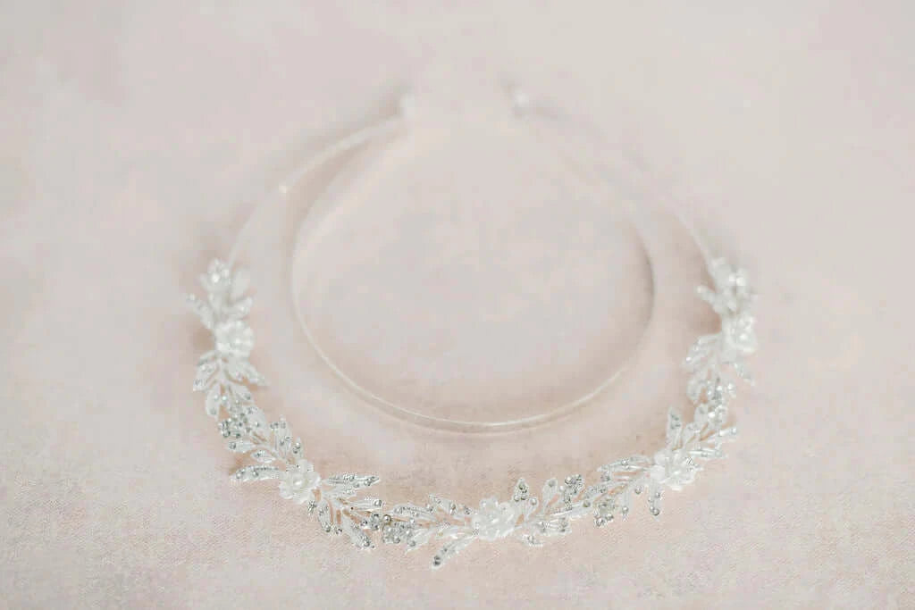 Silver bridal crown - style 9002 - ready to ship Tessa Kim