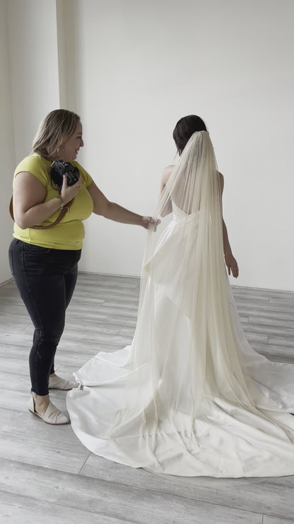 Italian tulle bridal veil